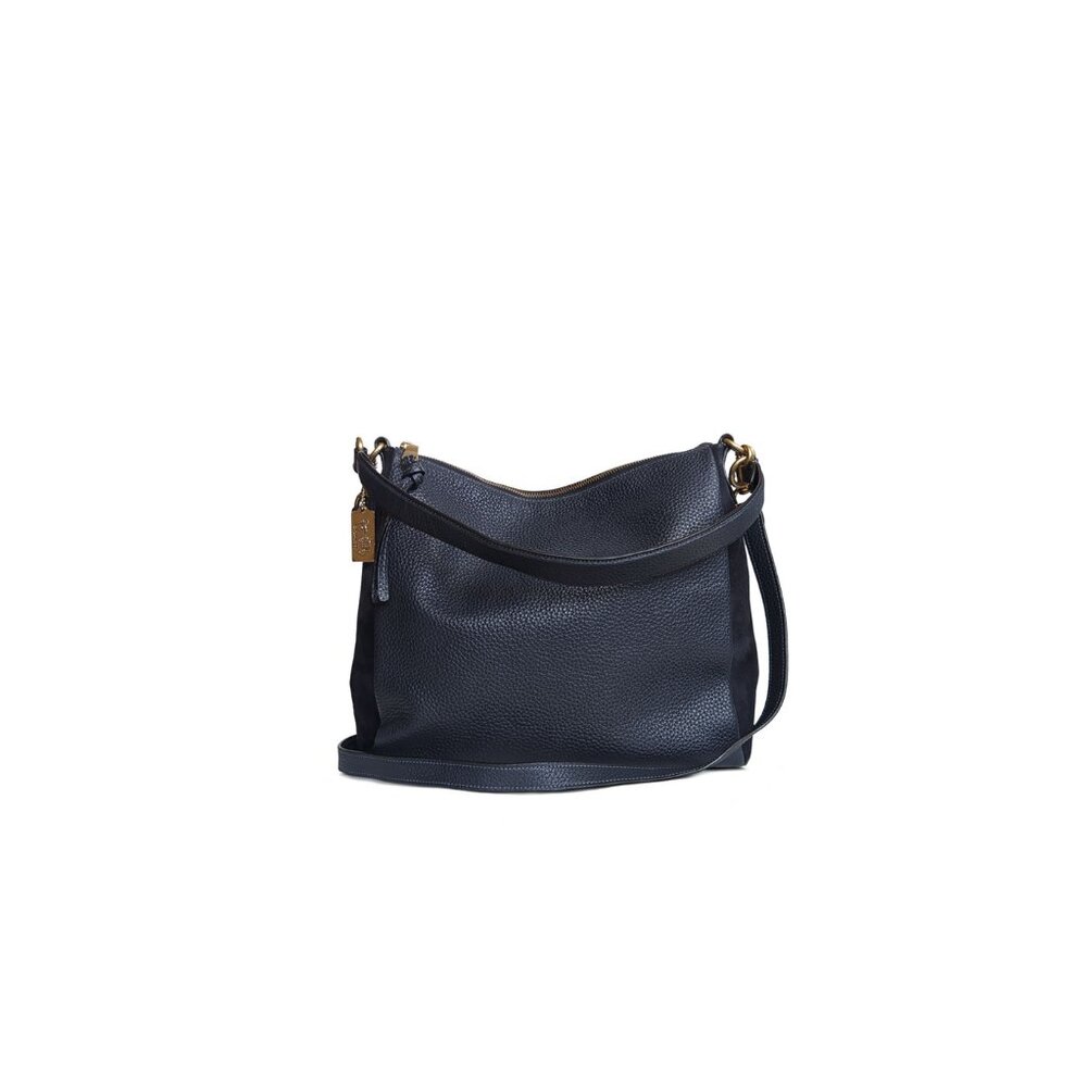 COACH Shay Pebbled Leather Shoulder Crossbody bag - Navy Blue